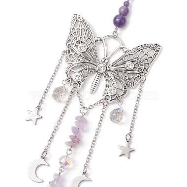 Alloy Butterfly Pendant Decorations(HJEW-TA00238)-4