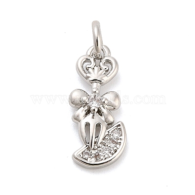 micro cuivres ouvrent pendentifs de zircons(KK-H527-12P)-1