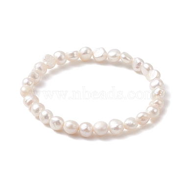 Creamy White Two Sides Polished Pearl Bracelets
