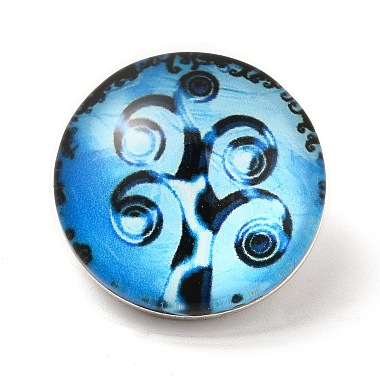 Mixed Color Tree Pattern Brass Buttons(X-GLAA-S052-01M)-2
