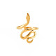 Placage ionique (ip) 304 anneau de manchette large serpent en acier inoxydable pour femme(X-RJEW-S405-226G)-1