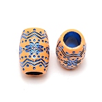 Resin Beads, Hair Decorations, Barrel, Blue, 20x13.5mm, Hole: 7.5mm(RESI-WH0020-013B)