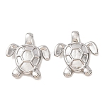 304 Stainless Steel Pendants, Turtle Charms, Stainless Steel Color, 25.5x23.5x5.5mm, Hole: 2.5x4mm(SA-CBA9EE2-02P)