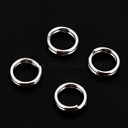 304 Stainless Steel Split Rings, Double Loops Jump Rings, Silver, 6x1mm, Inner Diameter: 5mm, Single Wire: 0.5mm(STAS-P223-22S-02)