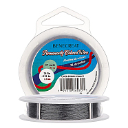 BENECREAT 3 Strands Copper Craft Wire, Long-Lasting Plated, Twisted Round, Gunmetal, 0.3mm, about 80m/roll(CWIR-BC0008-0.3mm-B)