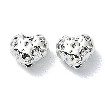 Tibetan Style Alloy Beads, Heart, Antique Silver, 9x10.5x6mm, Hole: 1.5mm, about 250pcs/500g
