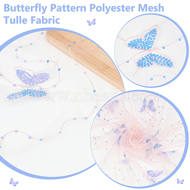 1 Sheet Butterfly Pattern Polyester Fabrics(DIY-BC0012-75)-4