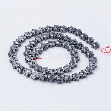 non-magnétiques perles d'hématite synthétique brins(G-P341-43-6x3mm)-2