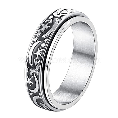 Rotatable Titanium Steel Finger Rings(PW-WGFD7F6-01)-4