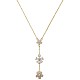 Clear Cubic Zirconia Flower Laria Necklace(JN1062B)-1