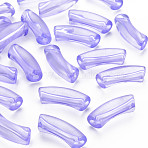 Transparent Acrylic Beads, Curved Tube, Medium Purple, 36x13.5x11.5mm, Hole: 4mm, about 148pcs/500g(MACR-S372-001C-003)