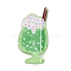 PVC Plastic Claw Hair Clips for Women Girl, Ice Cream, Green, 53.5x100x48mm(OHAR-D001-07A)