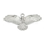 304 Stainless Steel Pendants, Eagle Charm, Stainless Steel Color, 19.5x41.5x4.5mm, Hole: 2.5mm(STAS-L022-567P)