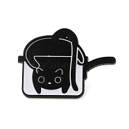 Liquid Cat Enamel Pins, Black Alloy Badge for Backpack Clothes, Bottle, 22x30x1.4mm(JEWB-G028-02I)