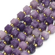 Natural Lepidolite/Purple Mica Stone Beads Strand, Faceted, Cube, 6.5~7.5x6.5~7.5x6.5~7.5mm, Hole: 1.2mm, about 43~44pcs/strand, 15.35''~15.55''(39~39.5cm)(G-I376-D34-01)