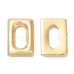 Brass Linking Rings, Rectangle, Real 18K Gold Plated, 12x8x2mm, Inner Diameter: 3x7mm(KK-B074-10G)