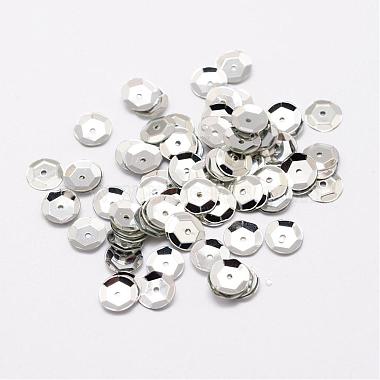 Silver Disc Plastic Ornament Accessories