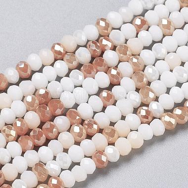 Sandy Brown Rondelle Glass Beads