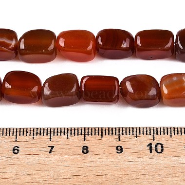 brins de perles d'agate rouge naturelle (teintes et chauffées)(G-T138-104)-5