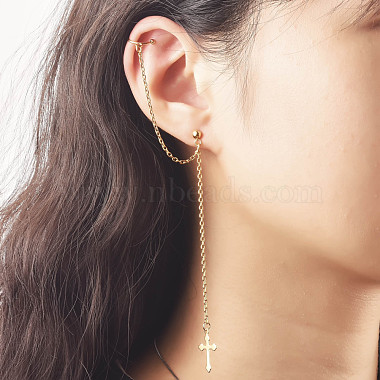 Boucles d'oreilles pendantes en acier inoxydable faites à la main 304(EJEW-JE04576)-3