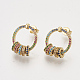 Brass Cubic Zirconia Stud Earrings(EJEW-S201-153)-1