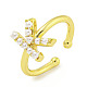 Rack Plating Brass Open Cuff Rings for Women(RJEW-F162-01G-K)-1