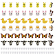 CHGCRAFT 48Pcs 6 Styles Duck & Butterfly & Cow & Rabbit & Chick Wood Stud Earrings(EJEW-CA0001-10)-1