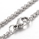 304 Stainless Steel Rolo Chain Necklaces(NJEW-JN01228-02)-1