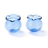Glass Bead Cone for Wind Chimes Making, Campanula Medium L, Cornflower Blue, 15x16mm, Hole: 2.7mm(X-GLAA-Z003-01B)