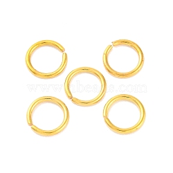 Brass Open Jump Rings, Cadmium Free & Lead Free, Golden, 9x1.2mm, Inner Diameter: 6.5mm, about 2173pcs/500g(KK-G514-01F-G)