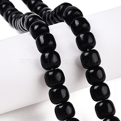 Naturla Obsidian Beads Strands, Barrel, 10~10.5x9~9.5mm, Hole: 1.2mm, about 41~43pcs/strand, 14.37~16''(36.5~40cm)(G-T138-149)