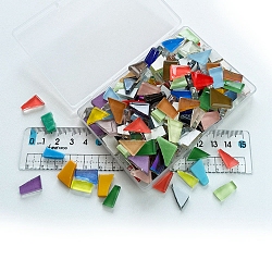 Mixed Shapes Glass Cabochons, Mosaic Tiles, for DIY Mosaic Art Crafts, Mixed Color, 3~15x4mm, about 141pcs/set(PW-WG38939-10)