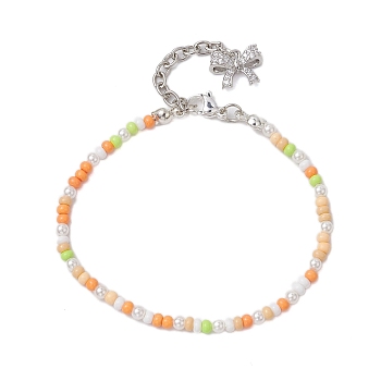 Shell Pearl & Glass Beaded Bracelets for Women, Colorful, 7 inch(17.7cm)