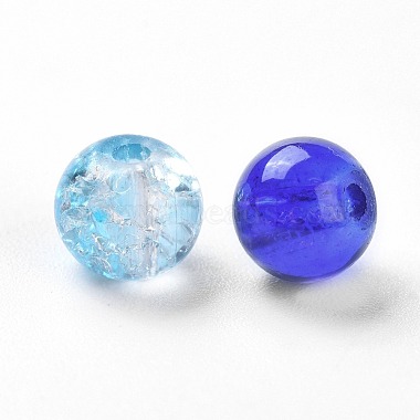 Perles de verre craquelé peintes(DGLA-X0006-6mm-11)-3