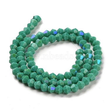 opaque couleur unie imitation jade perles de verre brins(EGLA-A039-P4mm-L07)-2