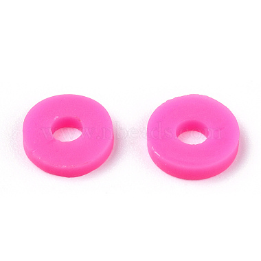 Flat Round Eco-Friendly Handmade Polymer Clay Beads(CLAY-R067-6.0mm-31)-5