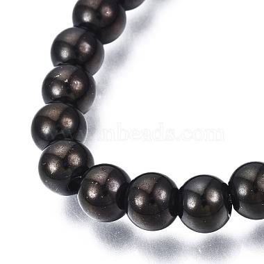 201 bracelet extensible en perles rondes en acier inoxydable pour homme femme(BJEW-N017-163B-03)-2