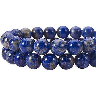 Natural Lapis Lazuli Bead Strands(G-PH0028-8mm-16)-4