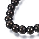 201 bracelet extensible en perles rondes en acier inoxydable pour homme femme(BJEW-N017-163B-03)-2