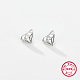 Boucles d'oreilles à tige en argent sterling plaqué rhodium anti-ternissement en forme de diamant 925 pour femmes(CC0572-1)-1