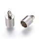 304 Stainless Steel Cord Ends Glue in Barrel End Caps(STAS-P162-11-4mm)-1