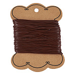 25M Cowhide Leather Cord, Leather Jewelry Cord, Jewelry DIY Making Material, Round, Dyed, Saddle Brown, 1mm, about 27.34 Yards(25m)/Set(WL-TA0001-04A)