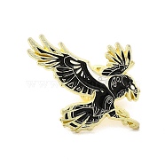 Animal Enamel Pin, Light Gold Alloy Badge for Clothes Backpack, Bird Pattern, 26.5x32x1.5mm(JEWB-I022-01C)