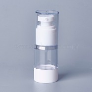 Empty Plastic Press Pump, Nail Polish Remover Clean Liquid Water Storage Bottle, White, 9.5cm, capacity: 15ml(MRMJ-WH0030-02-15ml)