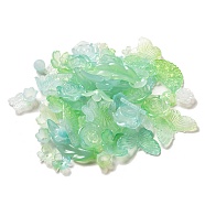 Imitation Jelly Acrylic Beads, Mixed Shapes, Medium Aquamarine, 7.5~27x7.5~29.5x2.5~7.5mm, Hole: 1.5~2mm(OACR-H039-02H)