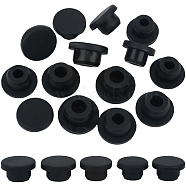 20Pcs 5 Style Silicone Hole Plugs, Snap in Hole Plugs, Post Pipe Insert End Caps, for Furniture Fencing, Round, Black, 24~27x13.5~15mm, 4pcs/style(AJEW-GF0008-06C)