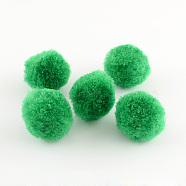 DIY Doll Craft Pom Pom Yarn Pom Pom Balls, Green, 30mm, about 500pcs/bag(AJEW-S006-30mm-13)