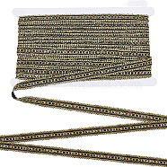 13.5M Metallic Lace Trims, for Sewing Decoration, Black, 1/2 inch(14mm), about 14.76 Yards(13.5m)/Strand(SRIB-WH0011-096)