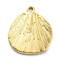 304 Stainless Steel Pendants, Leaf Charm, Real 14K Gold Plated, 18x16x2mm, Hole: 1mm(X-STAS-B044-16G)