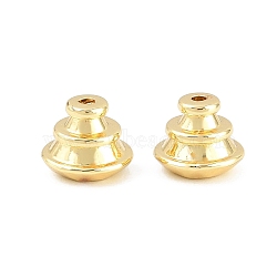 Brass Beads, Mixed Shapes, Rack Plating, Long-Lasting Plated, Cadmium Free & Lead Free, Real 18K Gold Plated, Fountain Shape, 7x8mm, Hole: 1.2mm(KK-CBA57BD-07A-G)